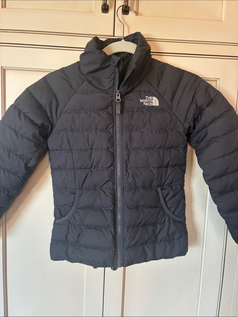 The North Face Black Quilted Insulated Jacket (Kid size 7/8)